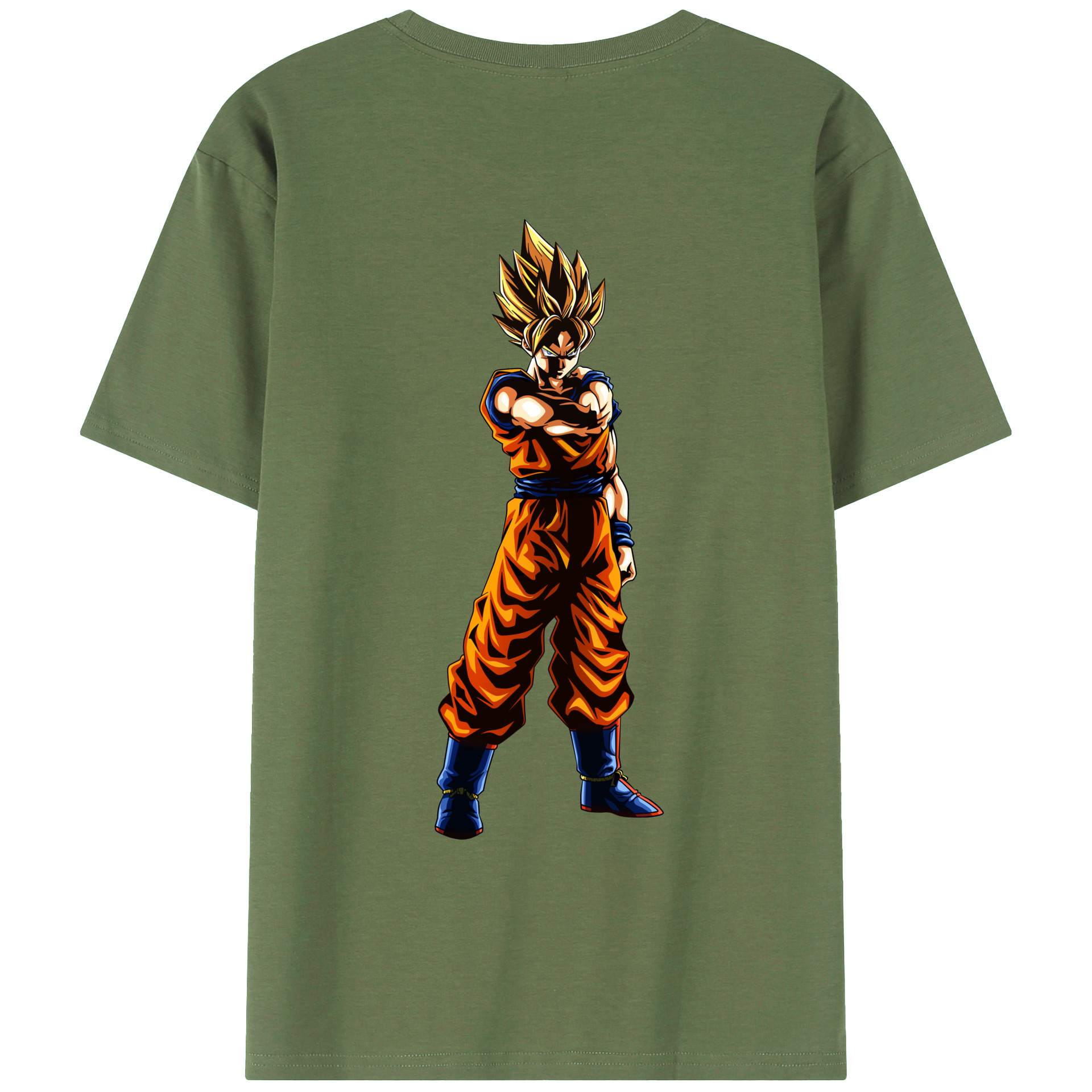 （画像用） ドラゴンボール 孫 悟飯（そんごはん）DRAGON BALL Son Gohan 綿100％ メンズ半袖Tシャツ（バックプリント） 通気性
